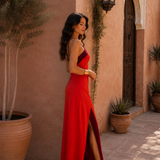Sofia | Vestido Longo Halter com Fenda