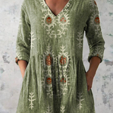Elise | Blusa Longa com Decote em V Elegante