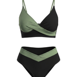 Solid Color Bikini Set