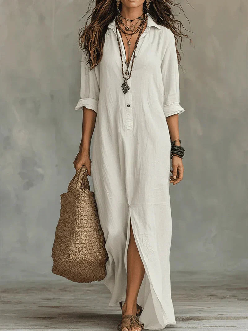 Willow | Vestido Maxi sem esforço com silhueta que favorece Versátil para o dia a dia