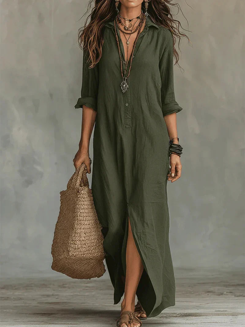 Willow | Vestido Maxi sem esforço com silhueta que favorece Versátil para o dia a dia