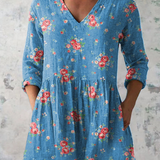 Melanie | Blusa Longa com Decote em V Elegante