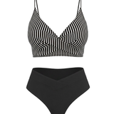 Solid Color Bikini Set
