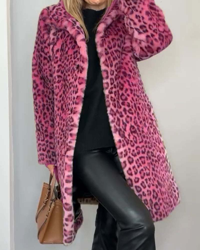 Leia | Casaco Comprido Leopardo