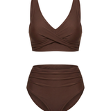 Conjunto de Biquíni de Cintura Alta Premium