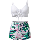 Conjunto de Biquíni com Estampa Floral