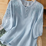 Cassiana | Blusa de Algodão e Linho