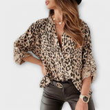 Iara | Blusa moderna estampado leopardo