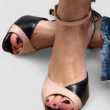 Noirella | Sapatos de salto médio com tira no tornozelo