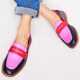 Lunessa| Mocassins com acento colorido