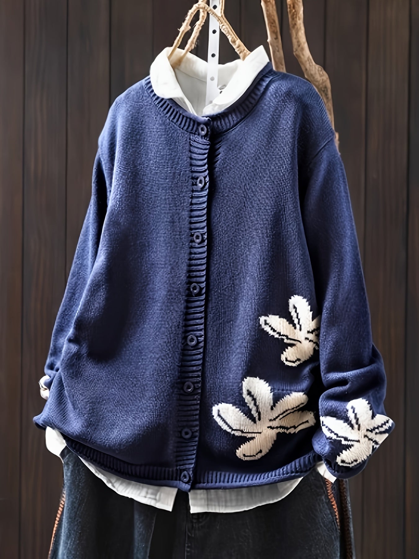 Safira | Cardigã com Padrão Floral