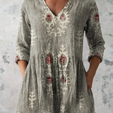 Elise | Blusa Longa com Decote em V Elegante