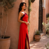 Sofia | Vestido Longo Halter com Fenda
