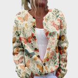 Carolina | Cardigan Floral de Outono