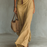Camille | Maxi Vestido com Lapela e Cintura na Cintura