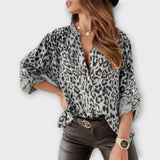 Iara | Blusa moderna estampado leopardo