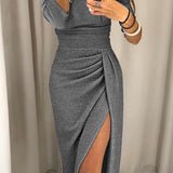 Natália | Vestido chique ombros à mostra