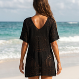 Striped Knit Cover-Up