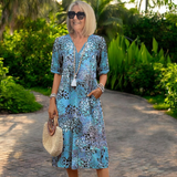 Iris | Vestido fluido leve com efeito lisonjeiro