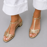 Elora | Sandálias Douradas para Elegância Diária