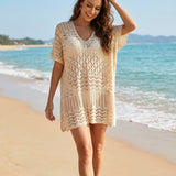 Striped Knit Cover-Up
