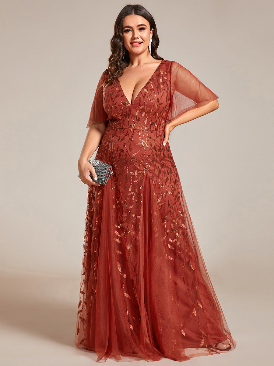 Manuela | Vestido de noite longo, romântico e cintilante com decote em V e tiras
