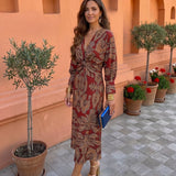 Silvia | Vestido midi estampado