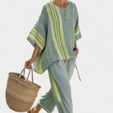 Lorena | Conjunto Boho Linho e Bambu