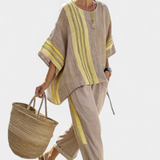Lorena | Conjunto Boho Linho e Bambu