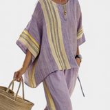 Lorena | Conjunto Boho Linho e Bambu