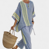 Lorena | Conjunto Boho Linho e Bambu