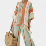 Dalila | Conjunto De Linho com Riscas
