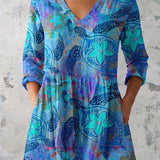 Juliette | Blusa Longa com Decote em V Elegante