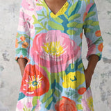 Helene | Blusa Longa com Decote em V Elegante