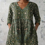Julie | Blusa Longa com Decote em V Elegante