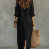 Willow | Vestido Maxi sem esforço com silhueta que favorece Versátil para o dia a dia