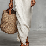 Aveline | Vestido Maxi Off-Shoulder com Mangas de Morcego
