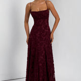Virginia | Vestido maxi com decote em cascata