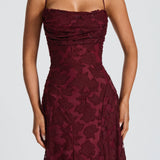 Virginia | Vestido maxi com decote em cascata