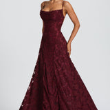 Virginia | Vestido maxi com decote em cascata
