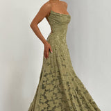 Virginia | Vestido maxi com decote em cascata