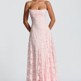 Virginia | Vestido maxi com decote em cascata