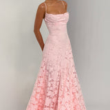Virginia | Vestido maxi com decote em cascata