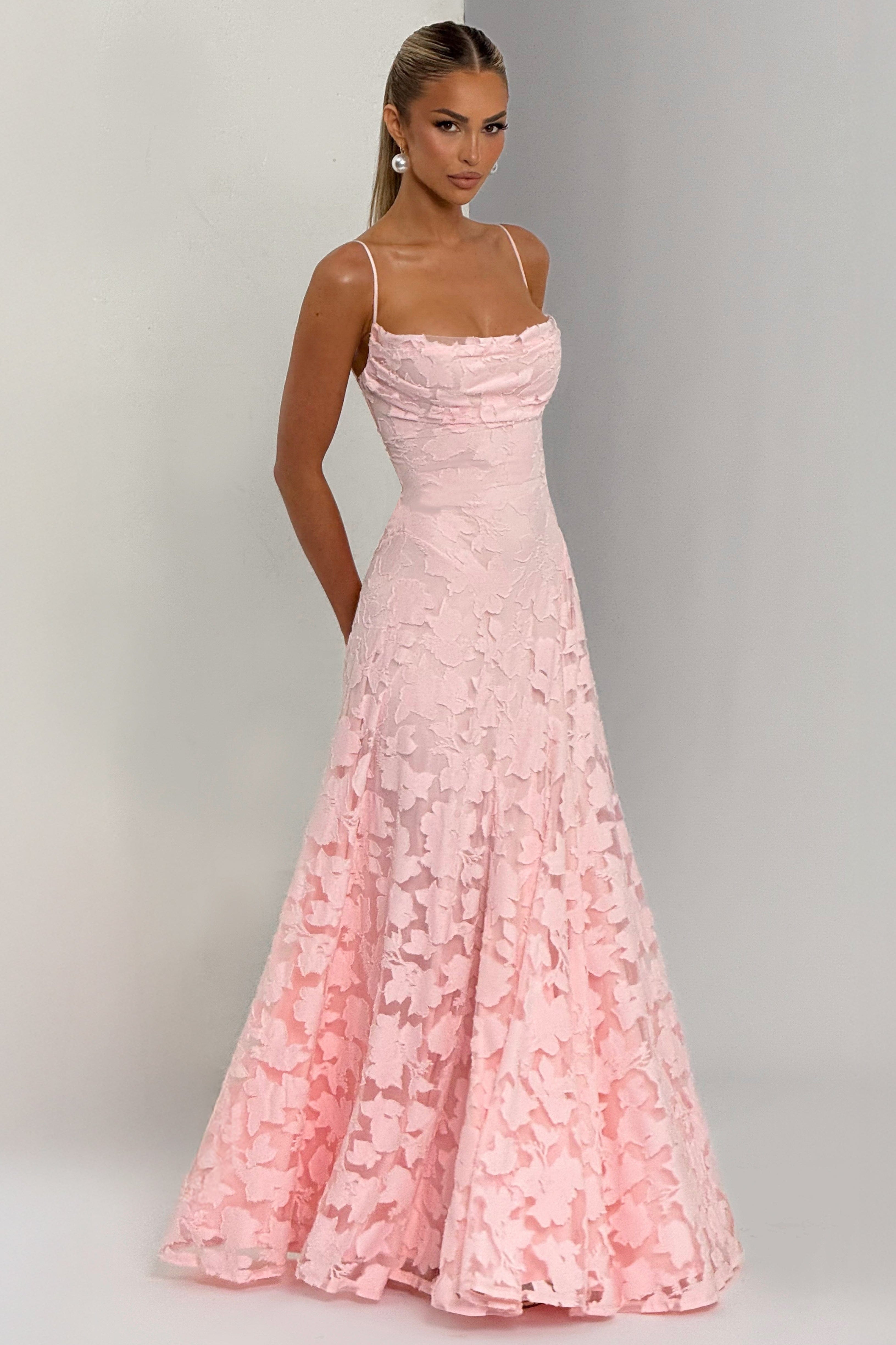 Virginia | Vestido maxi com decote em cascata