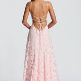 Virginia | Vestido maxi com decote em cascata