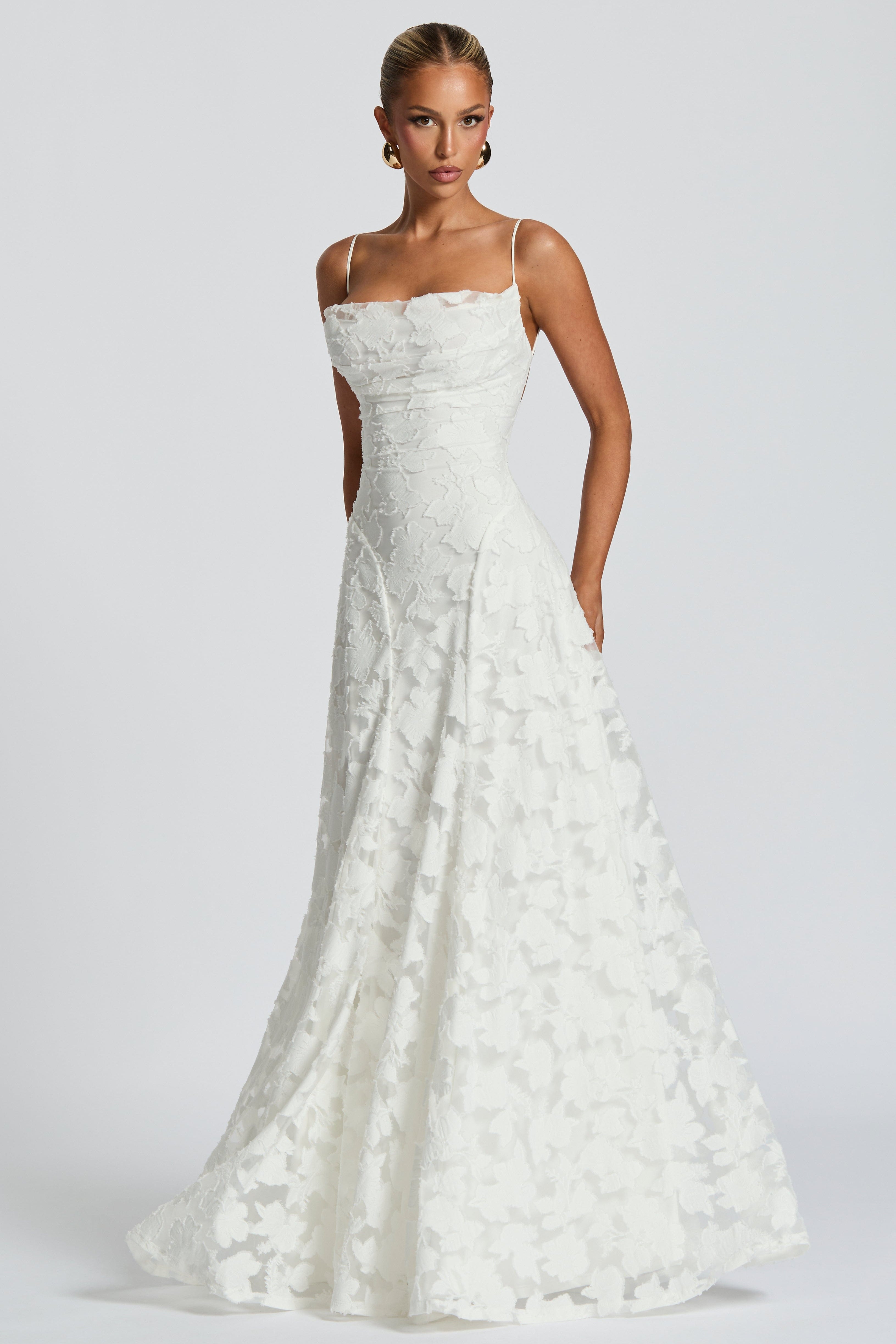 Virginia | Vestido maxi com decote em cascata