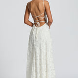 Virginia | Vestido maxi com decote em cascata