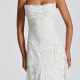 Virginia | Vestido maxi com decote em cascata