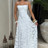 Virginia | Vestido maxi com decote em cascata