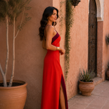 Sofia | Vestido Longo Halter com Fenda